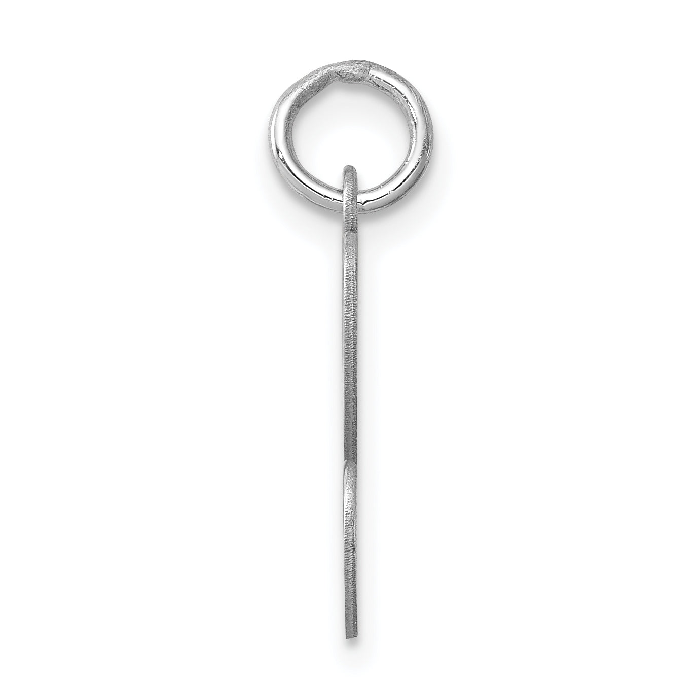 Sterling Silver Rhodium-Plated Stamped Letter C Initial Charm