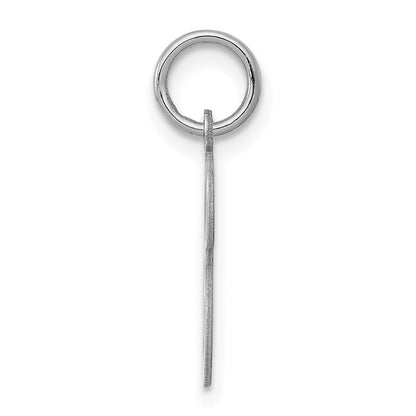 Sterling Silver Rhodium-Plated Stamped Letter E Initial Charm
