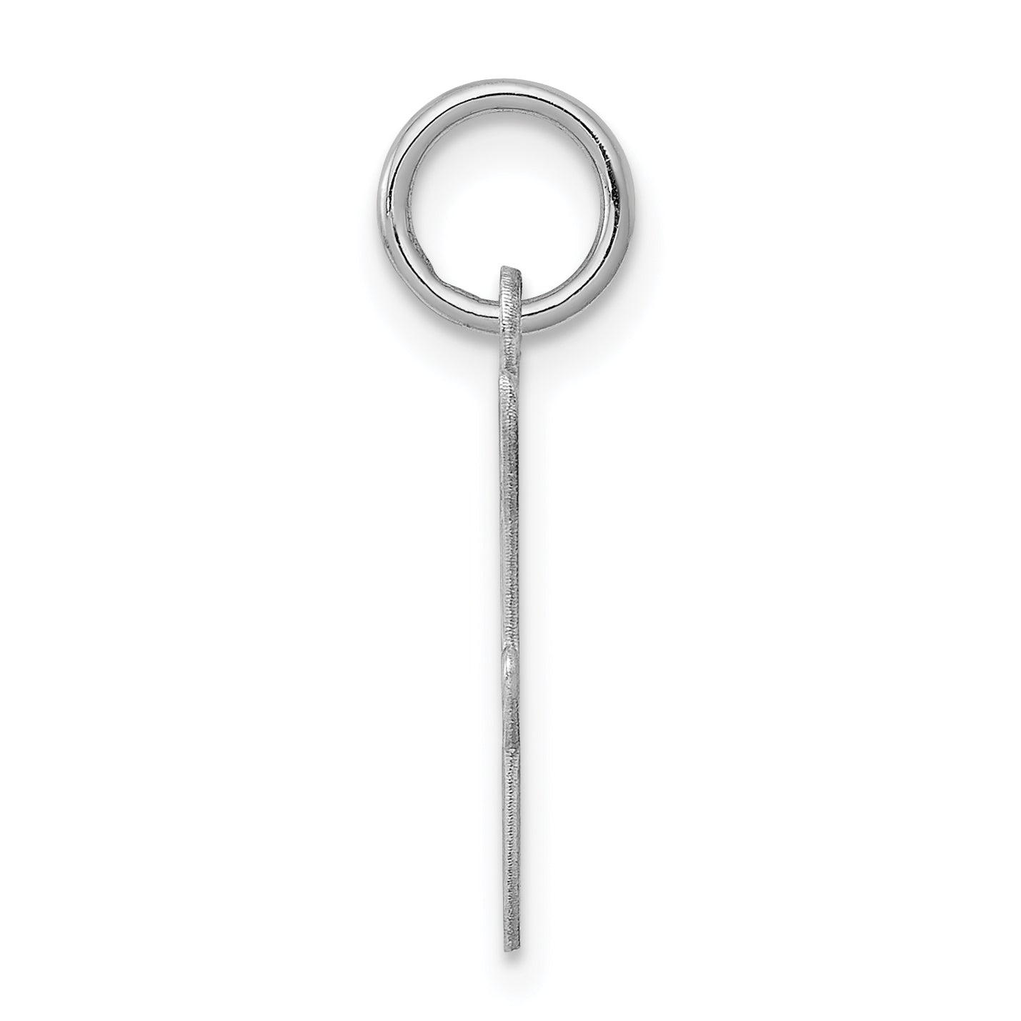 Sterling Silver Rhodium-Plated Stamped Letter F Initial Charm