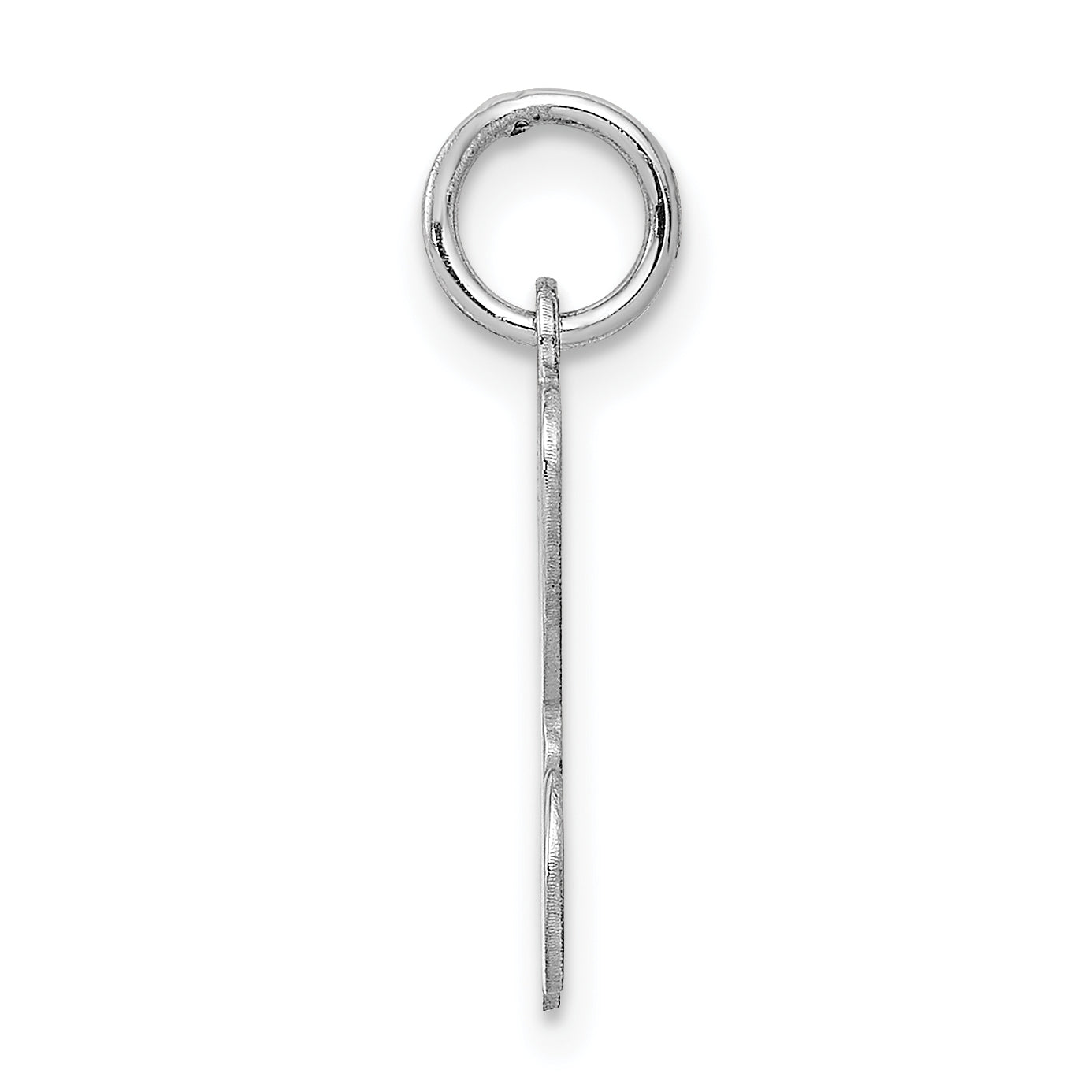 Sterling Silver Rhodium-Plated Stamped Letter H Initial Charm