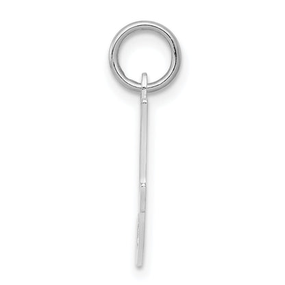 Sterling Silver Rhodium-Plated Stamped Letter I Initial Charm