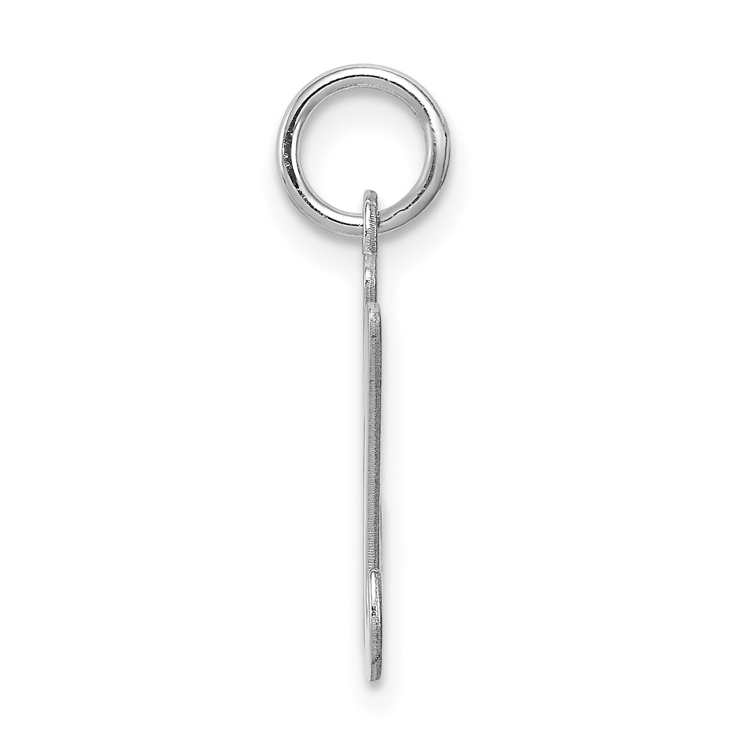 Sterling Silver Rhodium-Plated Stamped Letter M Initial Charm