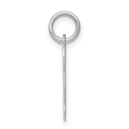 Sterling Silver Rhodium-Plated Stamped Letter N Initial Charm