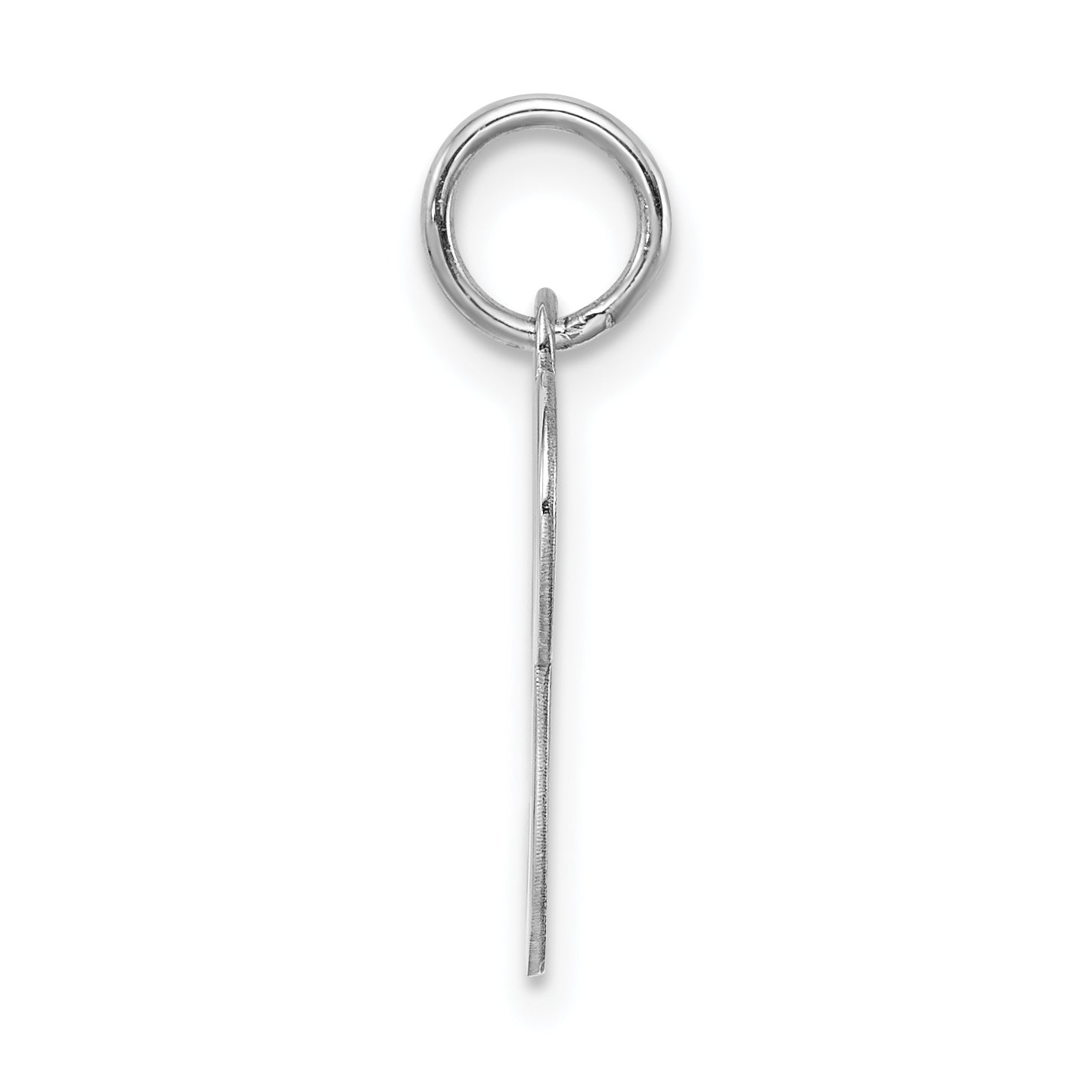 Sterling Silver Rhodium-Plated Stamped Letter P Initial Charm