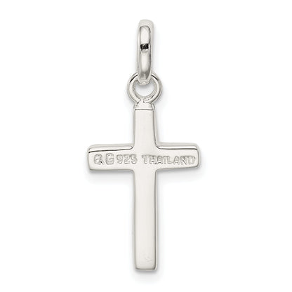 Sterling Silver Polished Cross Charm