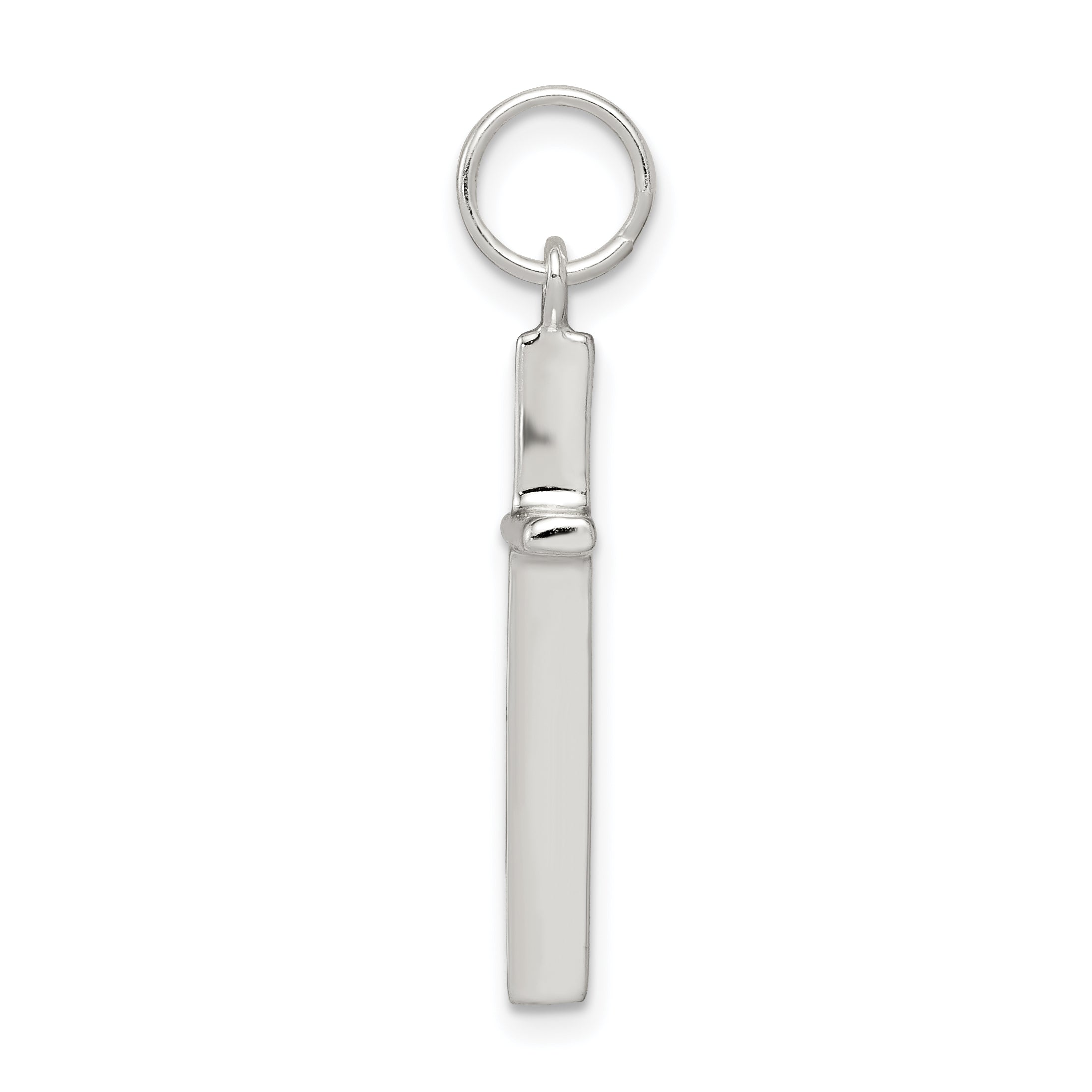 Sterling Silver Rhodium-Plated Latin Cross Charm