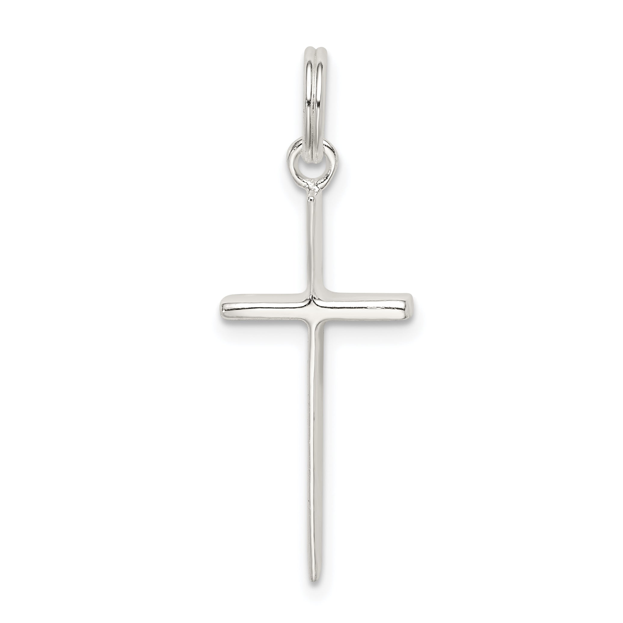 Sterling Silver Rhodium-Plated Latin Cross Charm