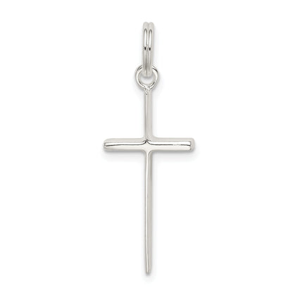 Sterling Silver Rhodium-Plated Latin Cross Charm