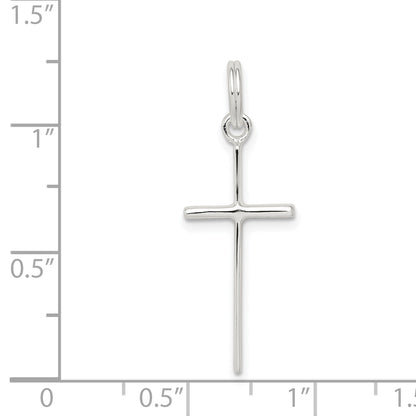 Sterling Silver Rhodium-Plated Latin Cross Charm