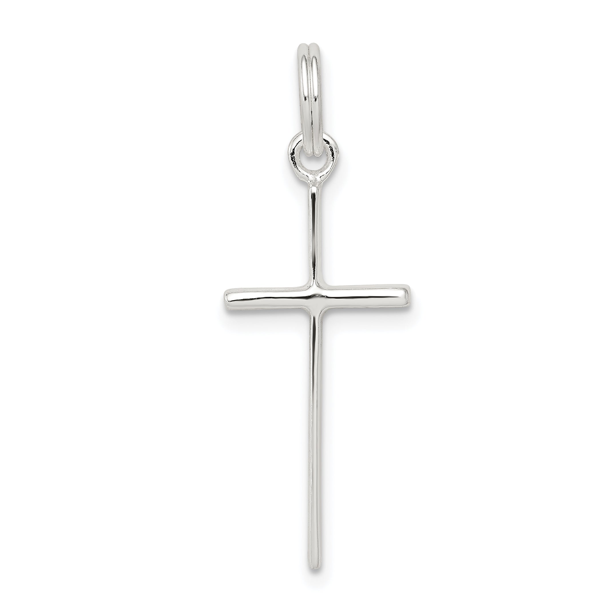 Sterling Silver Rhodium-Plated Latin Cross Charm