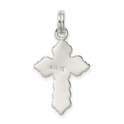 Sterling Silver Rhodium-Plated Cross Charm