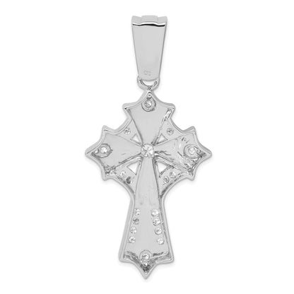 Sterling Silver Cz Cross Pendant