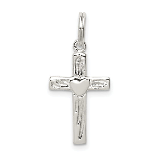 Sterling Silver Rhodium-Plated Latin Cross Charm