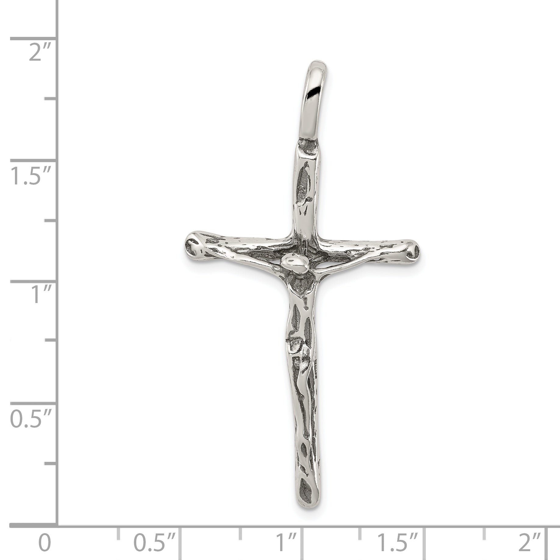 Sterling Silver Antiqued Crucifix Charm