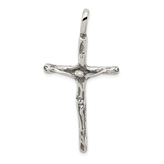 Sterling Silver Antiqued Crucifix Charm