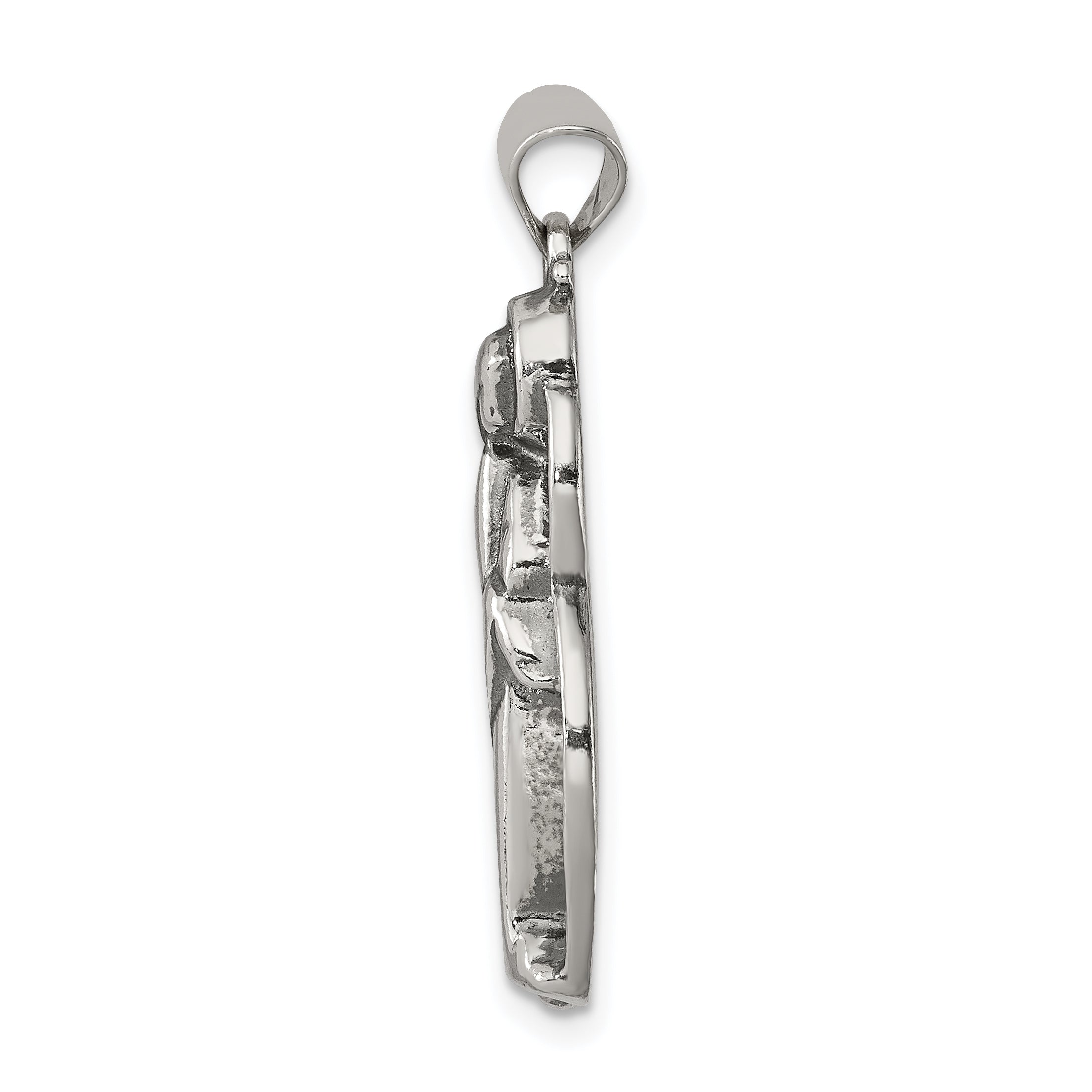 Sterling Silver Antiqued Blessed Mary Charm