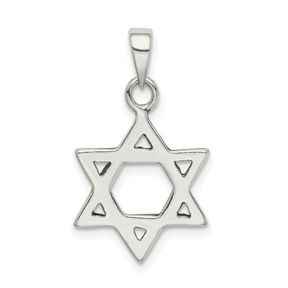 Sterling Silver Antiqued Star Of David Charm