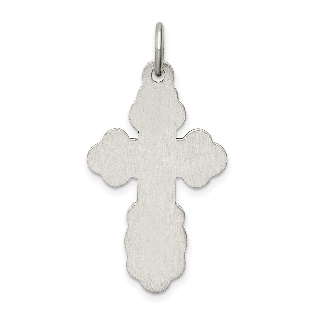 Sterling Silver Antiqued Eastern Orthodox Cross Charm