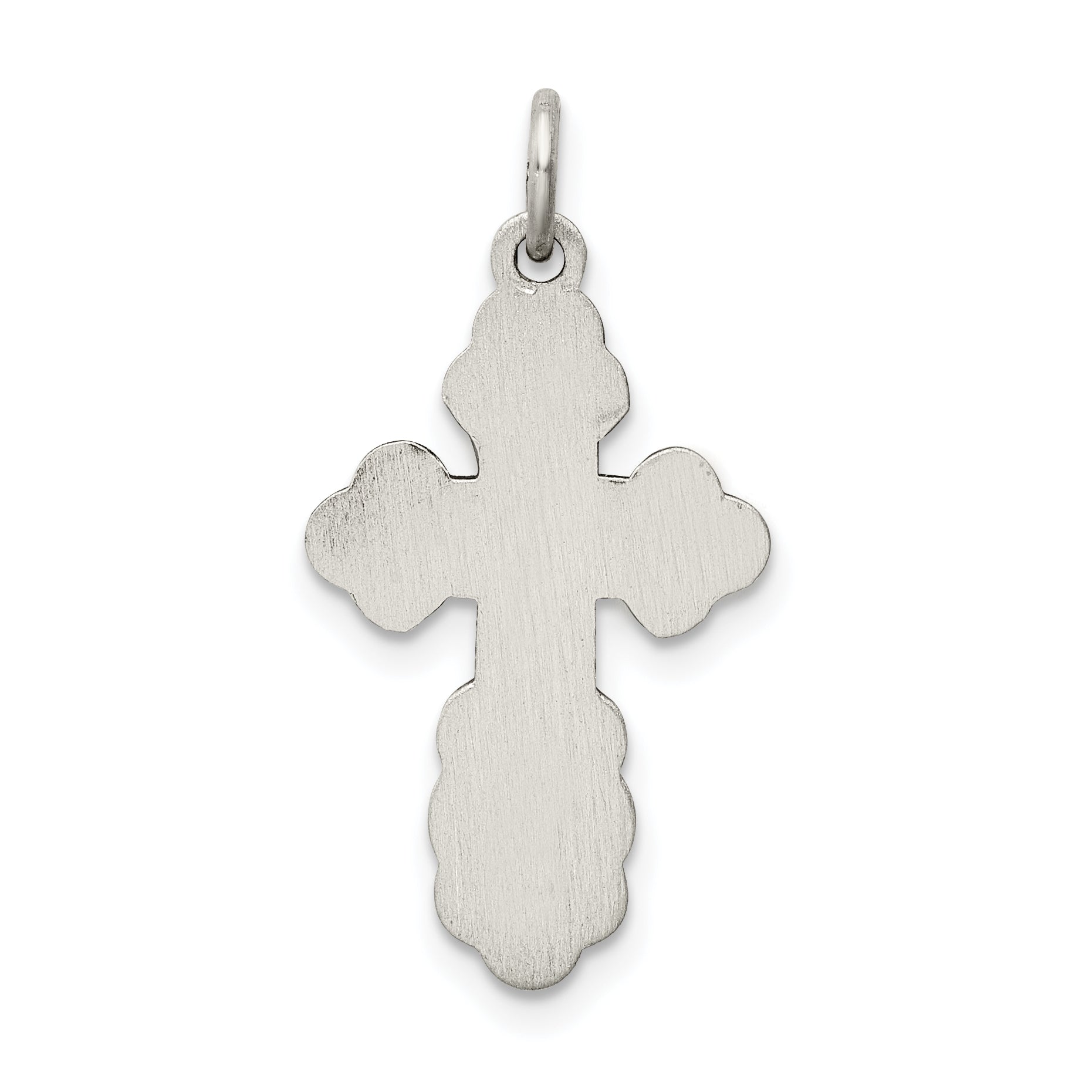 Sterling Silver Antiqued Eastern Orthodox Cross Charm