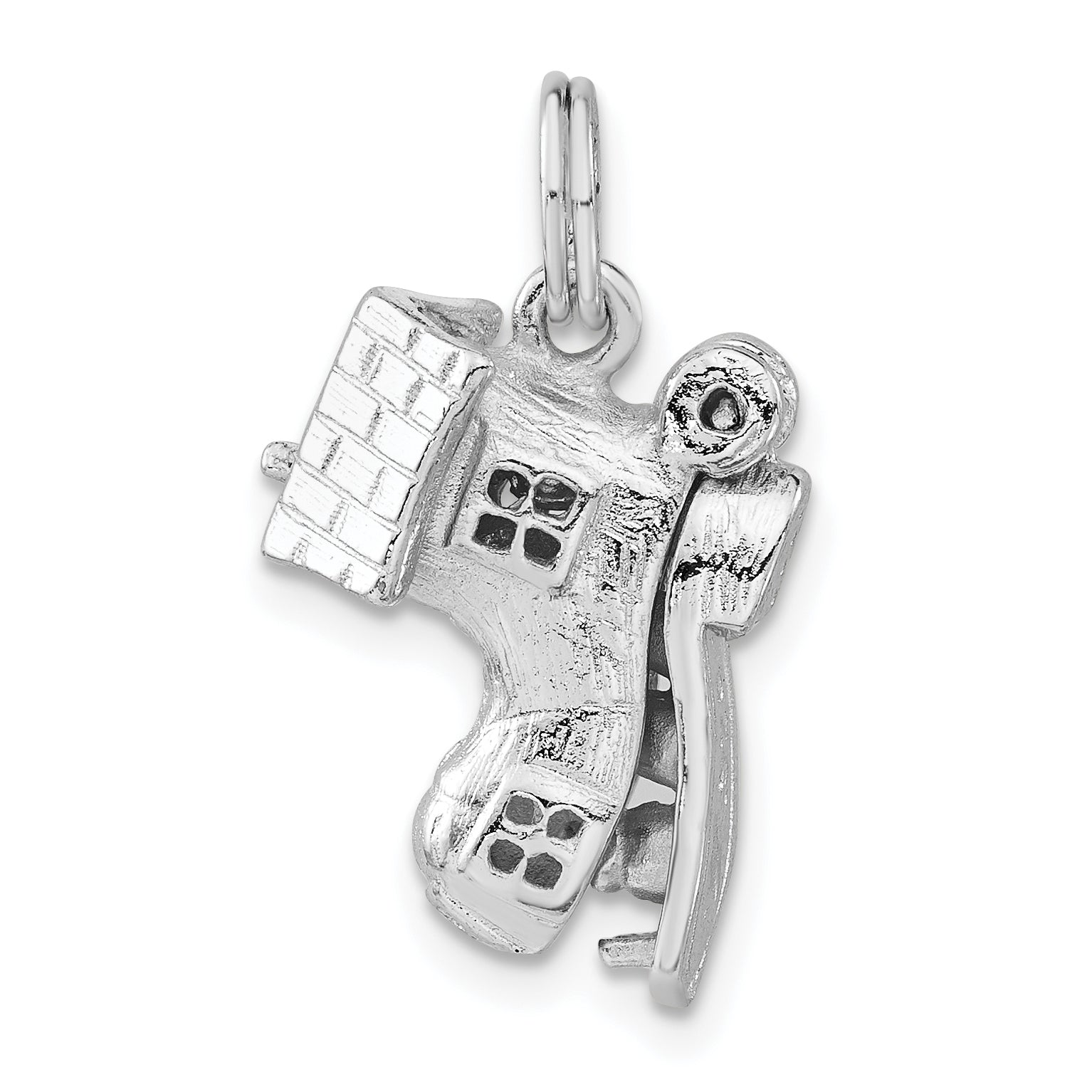 Sterling Silver 3-D Polished Moveable Nursury Rhyme Shoe Charm