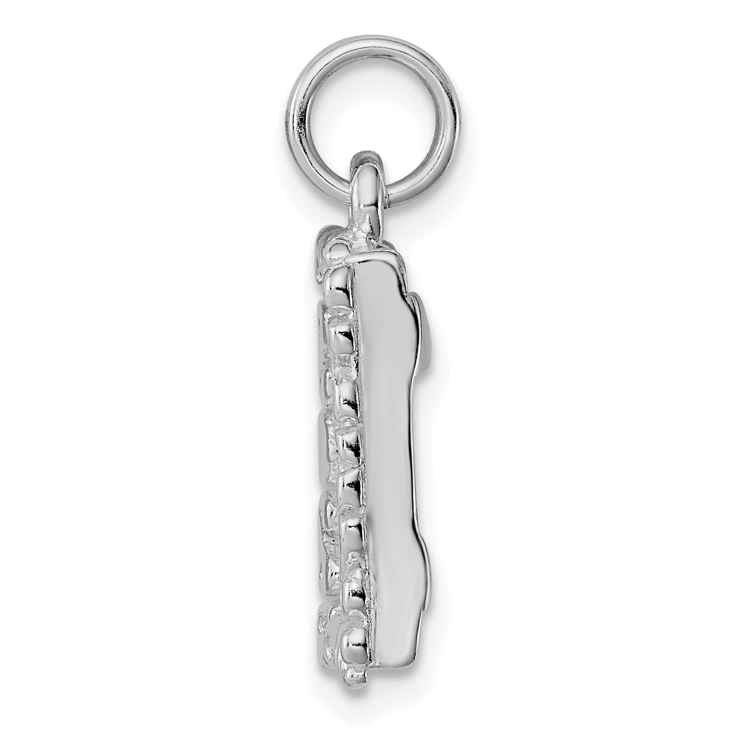 Sterling Silver Rhodium-Plated Photo Charm