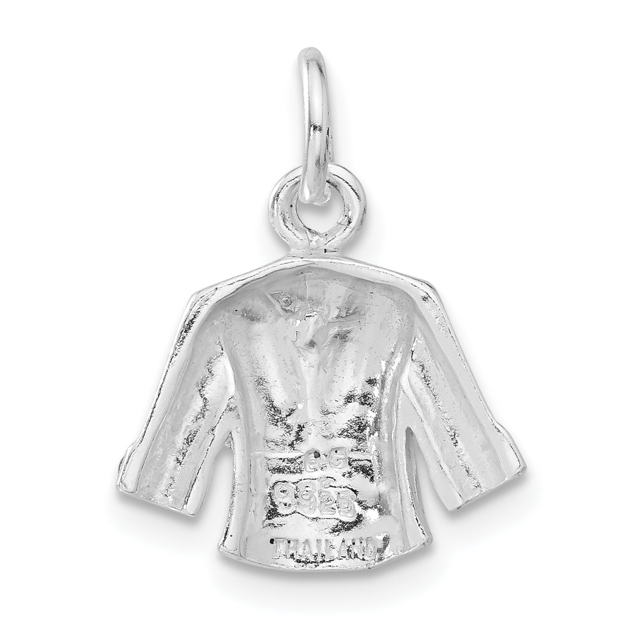 Sterling Silver Blue & Pink Crystal Flower Jacket Charm