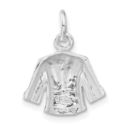 Sterling Silver Blue & Pink Crystal Flower Jacket Charm