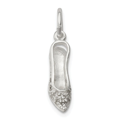 Sterling Silver Cz High Heel Charm