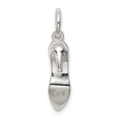 Sterling Silver Cz High Heel Charm