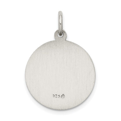 Sterling Silver Antiqued Confirmation Medal Charm