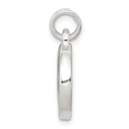 Sterling Silver Rhodium-Plated Four Leaf Clover Charm