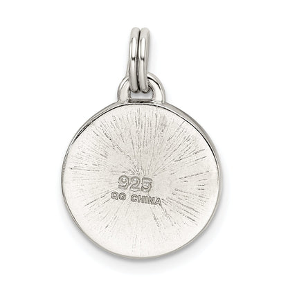 Sterling Silver Rhodium-Plated Four Leaf Clover Charm