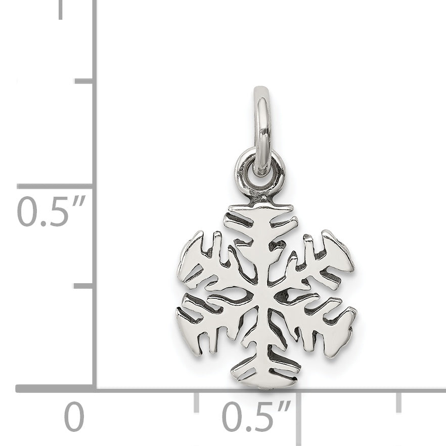 Sterling Silver Antique Snowflake Charm