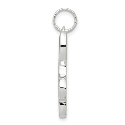 Sterling Silver Rhodium-Plated Music Note Charm