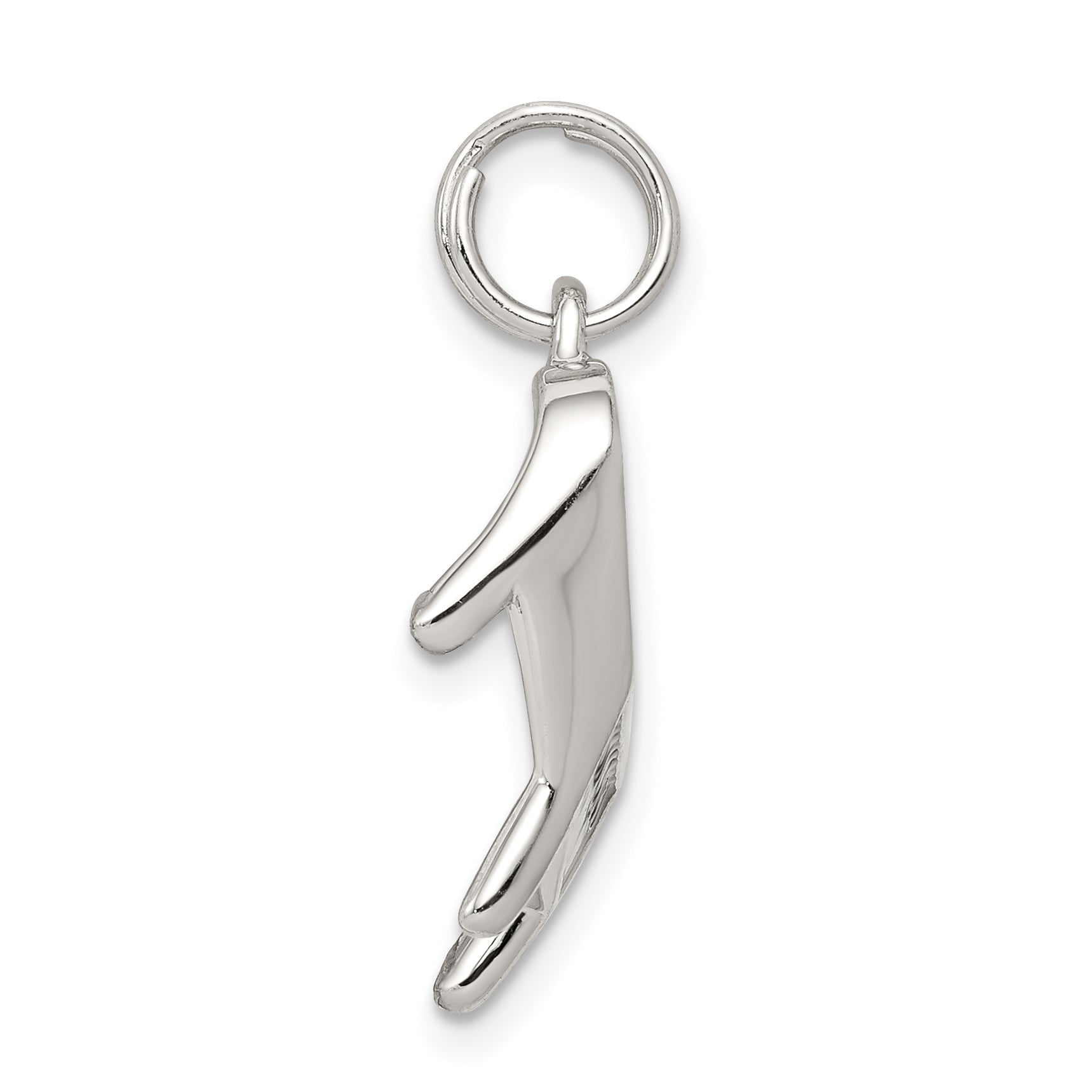 Sterling Silver Rhodium-Plated Enameled Piano Charm