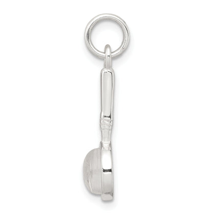 Sterling Silver Rhodium-Plated Magnifying Glass Charm