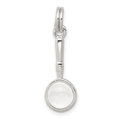 Sterling Silver Rhodium-Plated Magnifying Glass Charm