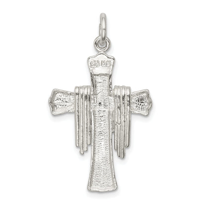 Sterling Silver Draped Cross Charm