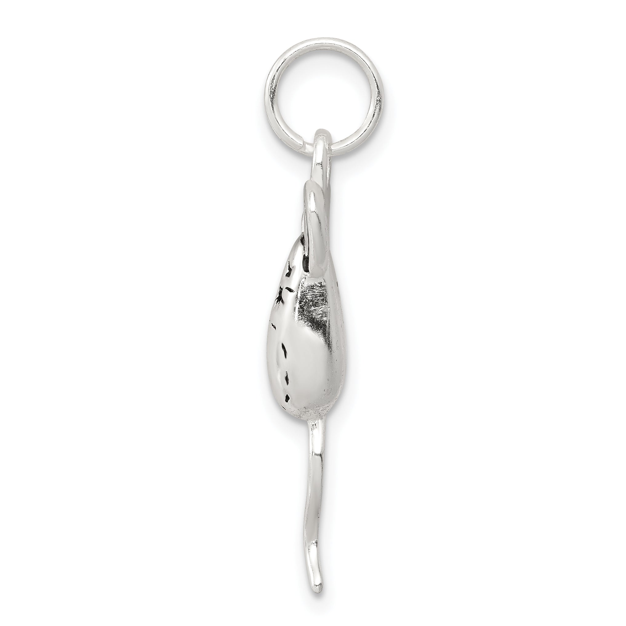 Sterling Silver Rhodium-Plated Mouse Charm