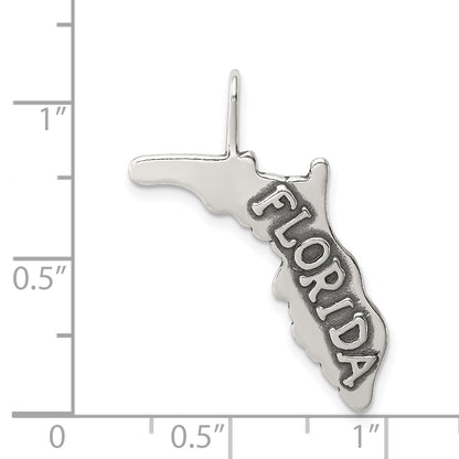 Sterling Silver Antiqued Florida State Charm