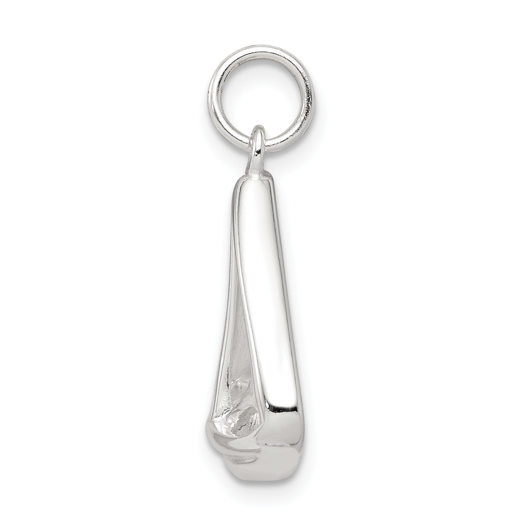 Sterling Silver Rhodium-Plated Sailboat Charm