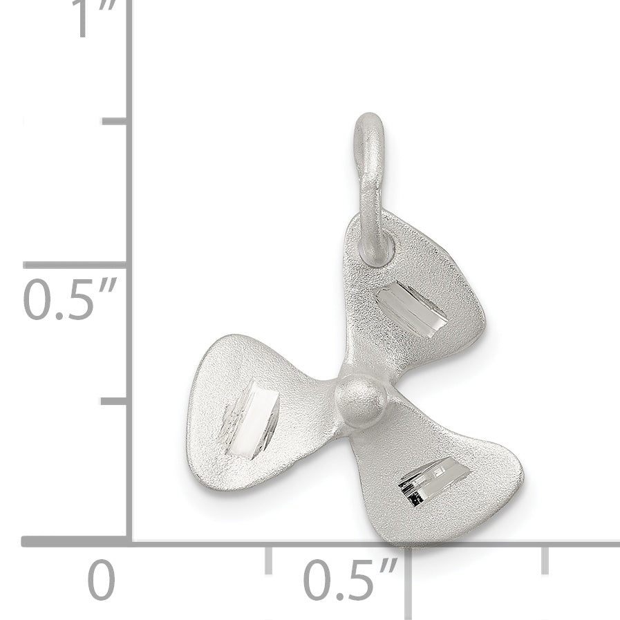 Sterling Silver 3D D/C Boat Propeller Charm