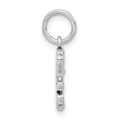 Sterling Silver Polished & Antiqued Butterfly Charm