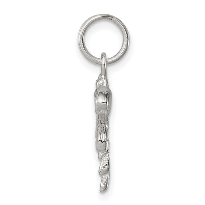 Sterling Silver Rhod-Pltd Preciosa Austrian Crystal Dragonfly Charm