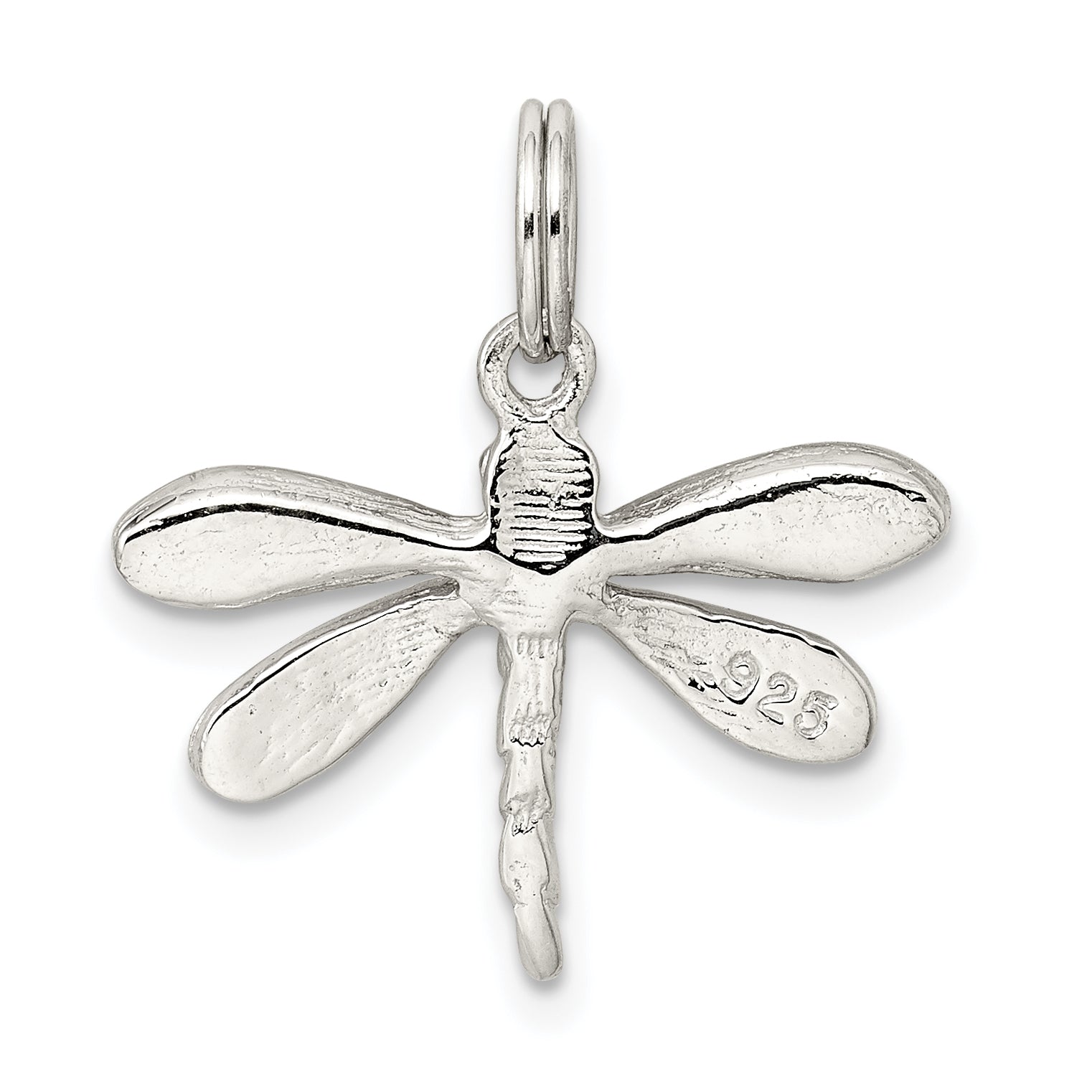 Sterling Silver Rhod-Pltd Preciosa Austrian Crystal Dragonfly Charm