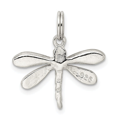 Sterling Silver Rhod-Pltd Preciosa Austrian Crystal Dragonfly Charm