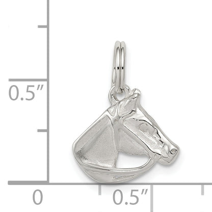 Sterling Silver Horse Head With Bridle Charm