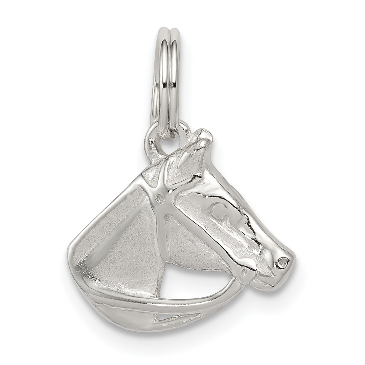 Sterling Silver Horse Head With Bridle Charm