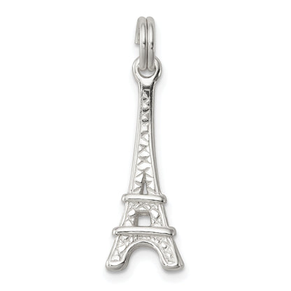 Sterling Silver Rhodium-Plated Eiffel Tower Charm