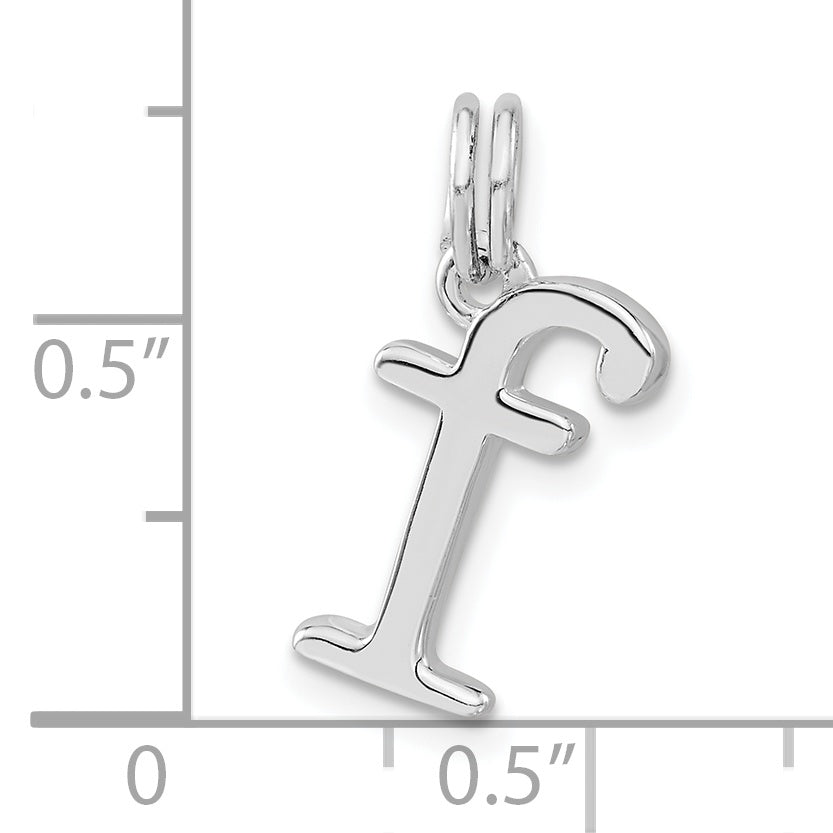 Sterling Silver Polished F Charm